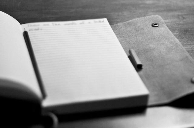 black and white journal