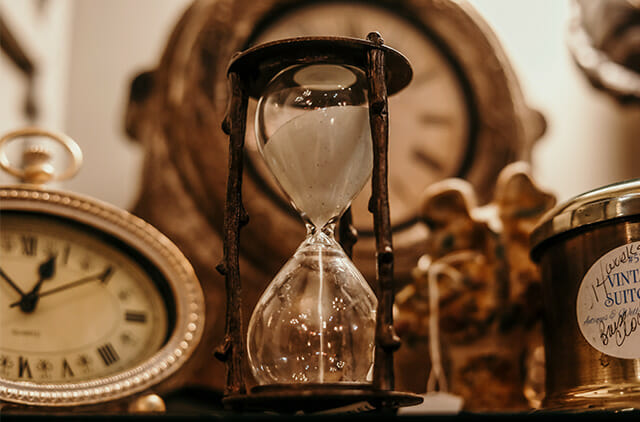 clock and hourglass image